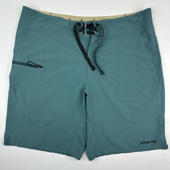 Patagonia Men's Teal Resortwear Swim Trunk Boardshort W35.25/L9 - Picture 1 of 16